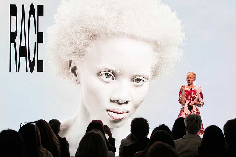 Thando Hopa, Diversity Advocate and International Model, Thando Hopa Media, South Africa; Cultural Leader, speaking during the session The Beauty of Inclusion at the World Economic Forum Annual Meeting 2020 in Davos-Klosters, Switzerland, 22nd of January. Congress Centre - in  Betazone Copyright by World Economic Forum/Jakob Polacsek