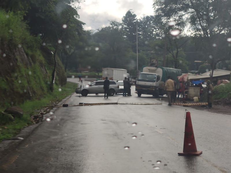 Roadblocks around major roads in Nairobi.
Courtesy: Ma3routes