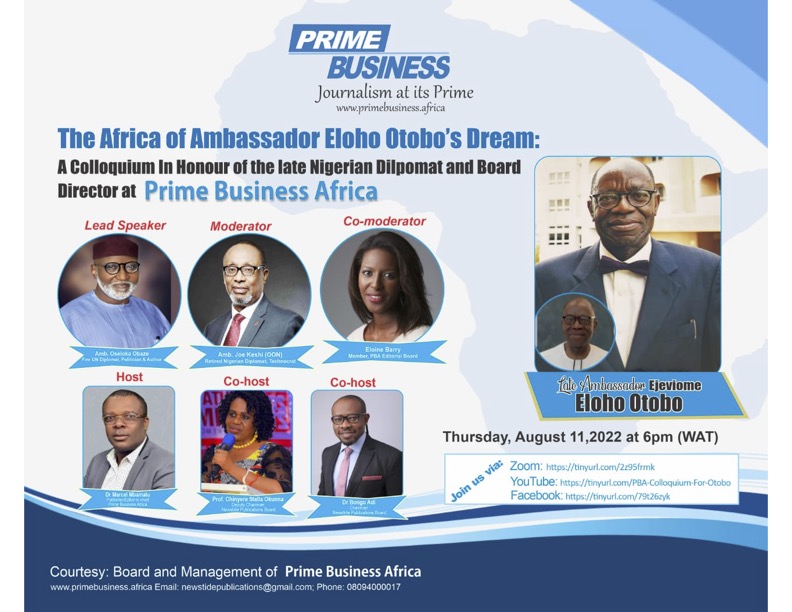 Prime Business Africa Holds Colloquium For Late Board Director, Amb. Eloho Otobo August 11